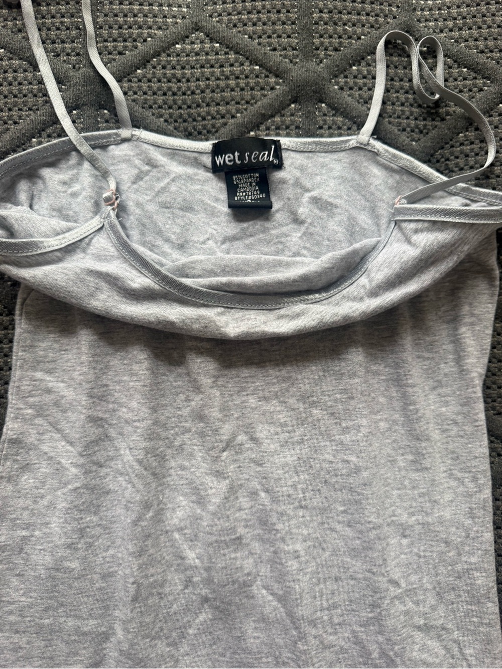 Wet Seal Light Gray Spaghetti Strap Cami